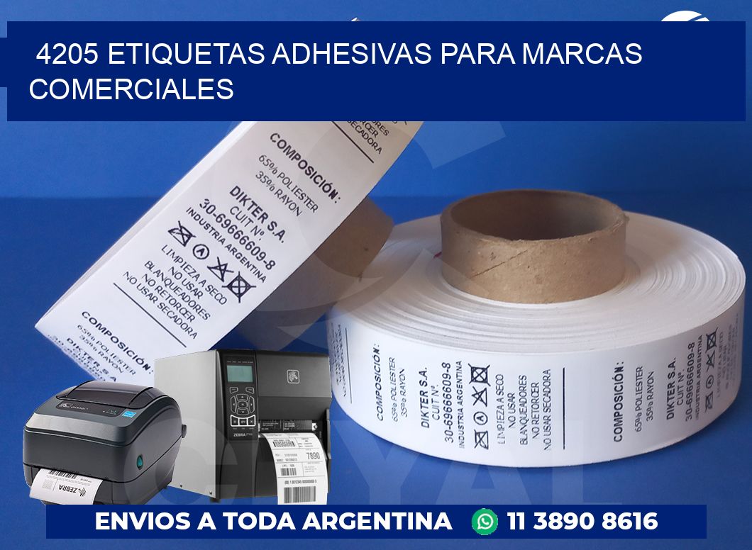 4205 Etiquetas adhesivas para marcas comerciales