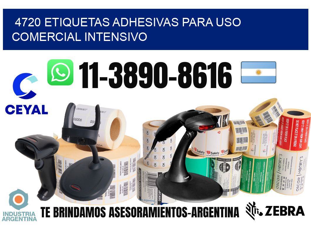 4720 Etiquetas adhesivas para uso comercial intensivo
