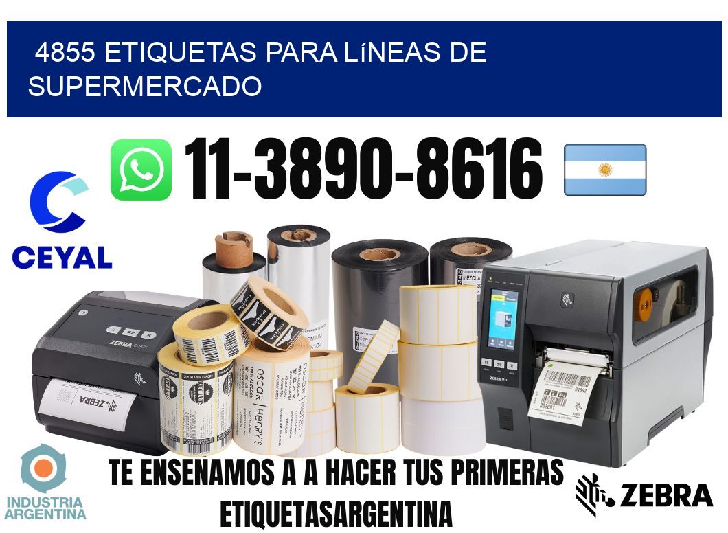 4855 Etiquetas para líneas de supermercado