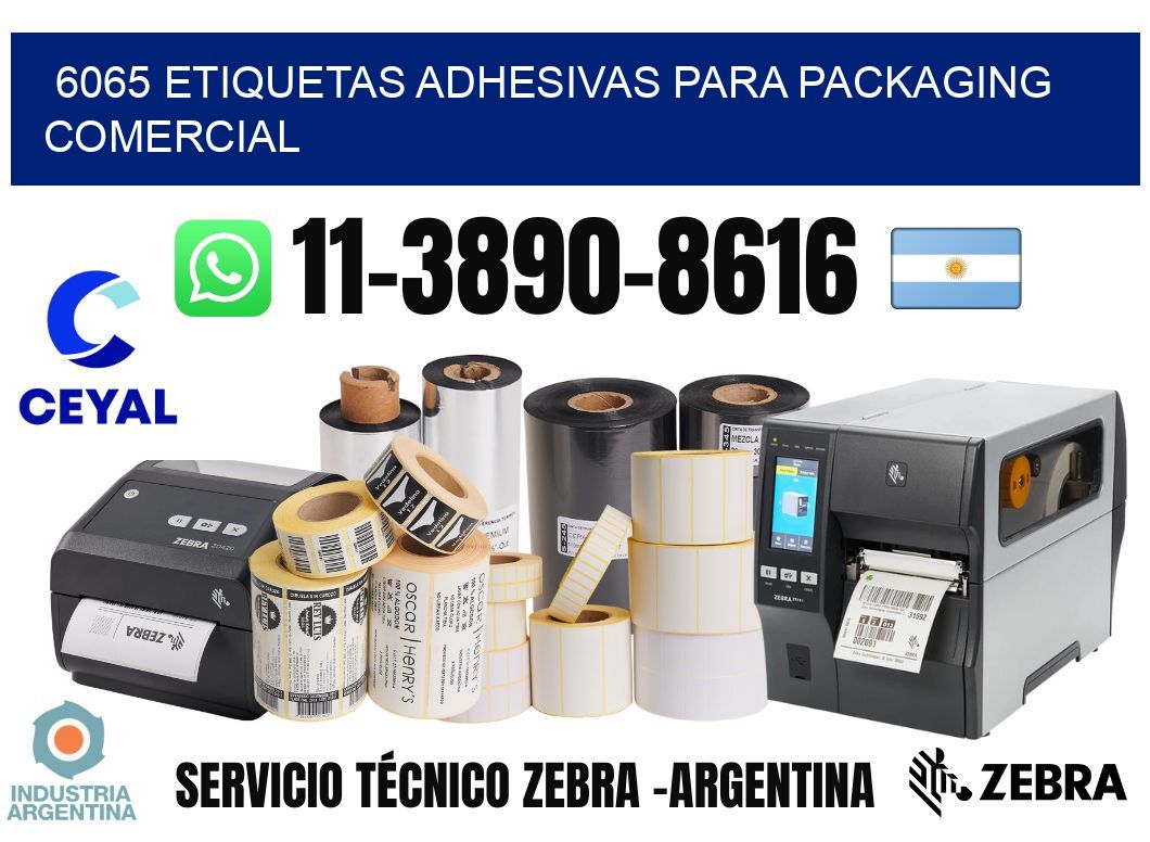 6065 Etiquetas adhesivas para packaging comercial