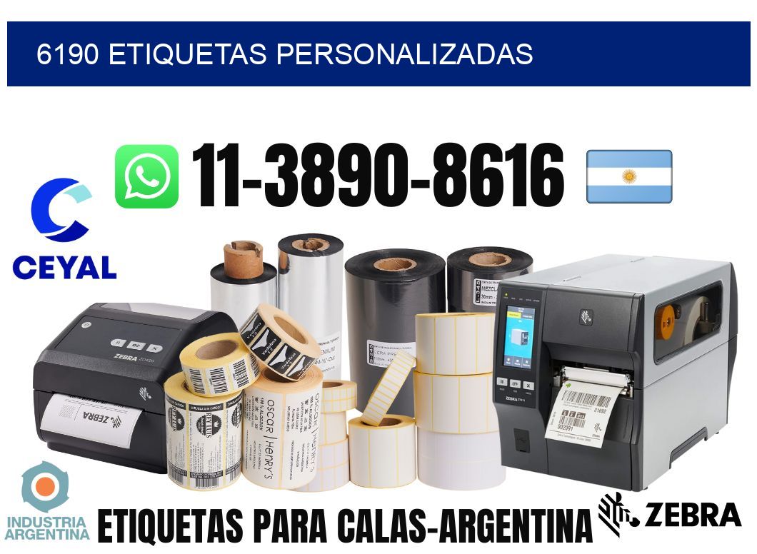 6190 etiquetas personalizadas