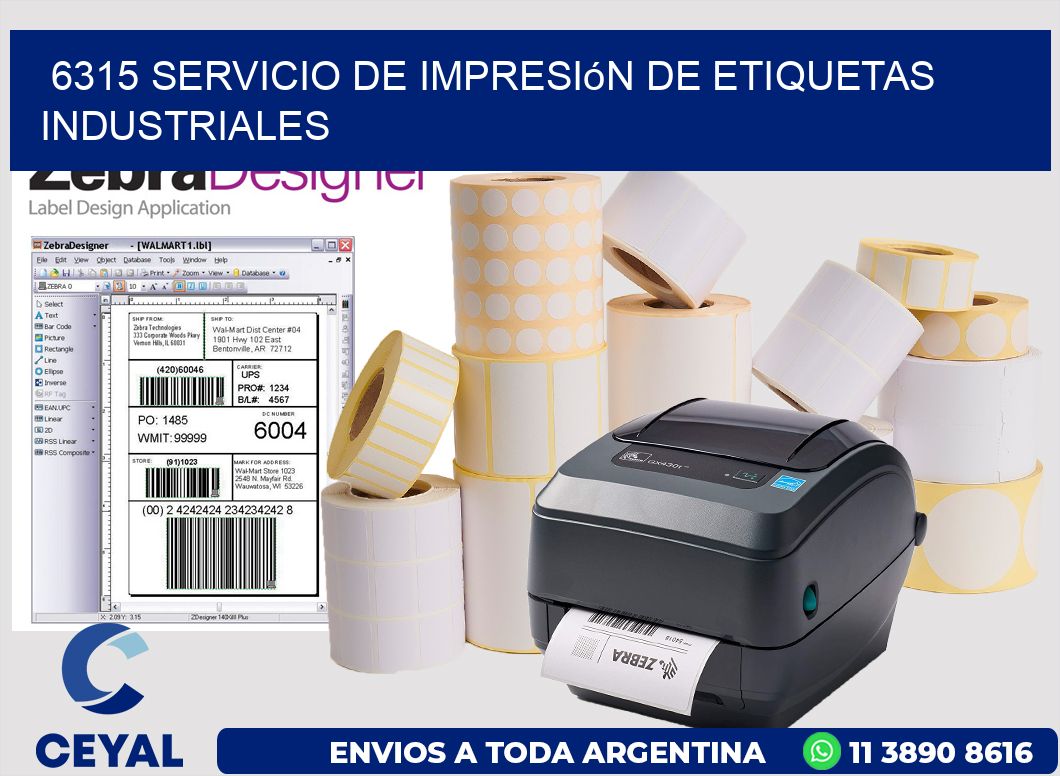 6315 Servicio de impresión de etiquetas industriales