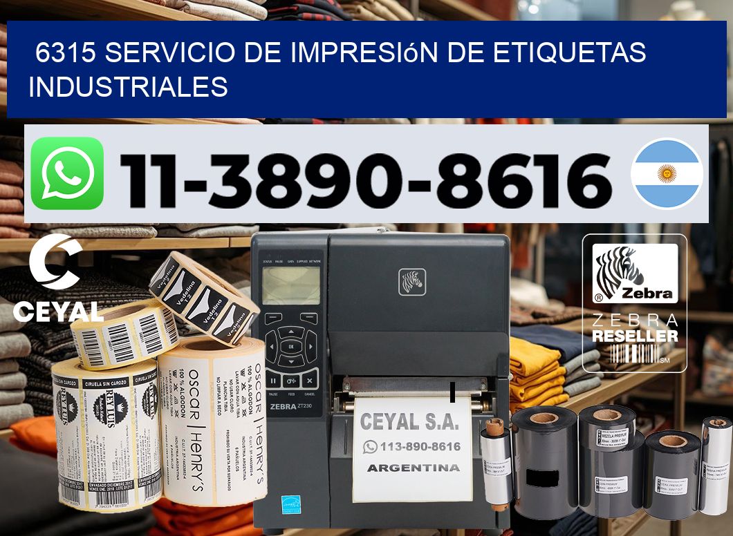 6315 Servicio de impresión de etiquetas industriales