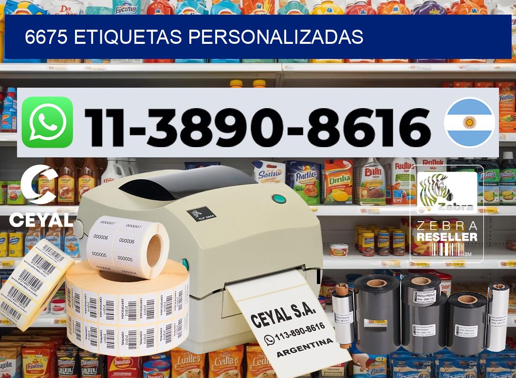6675 etiquetas personalizadas