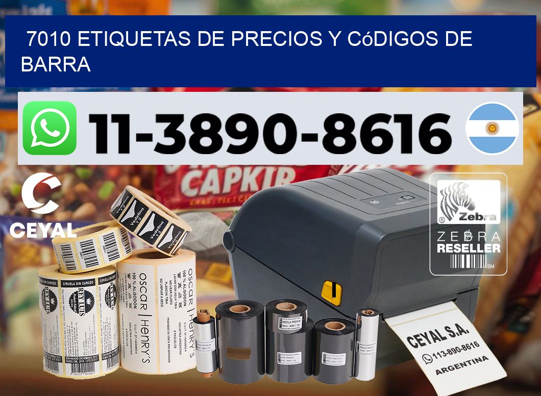 7010 Etiquetas de precios y códigos de barra