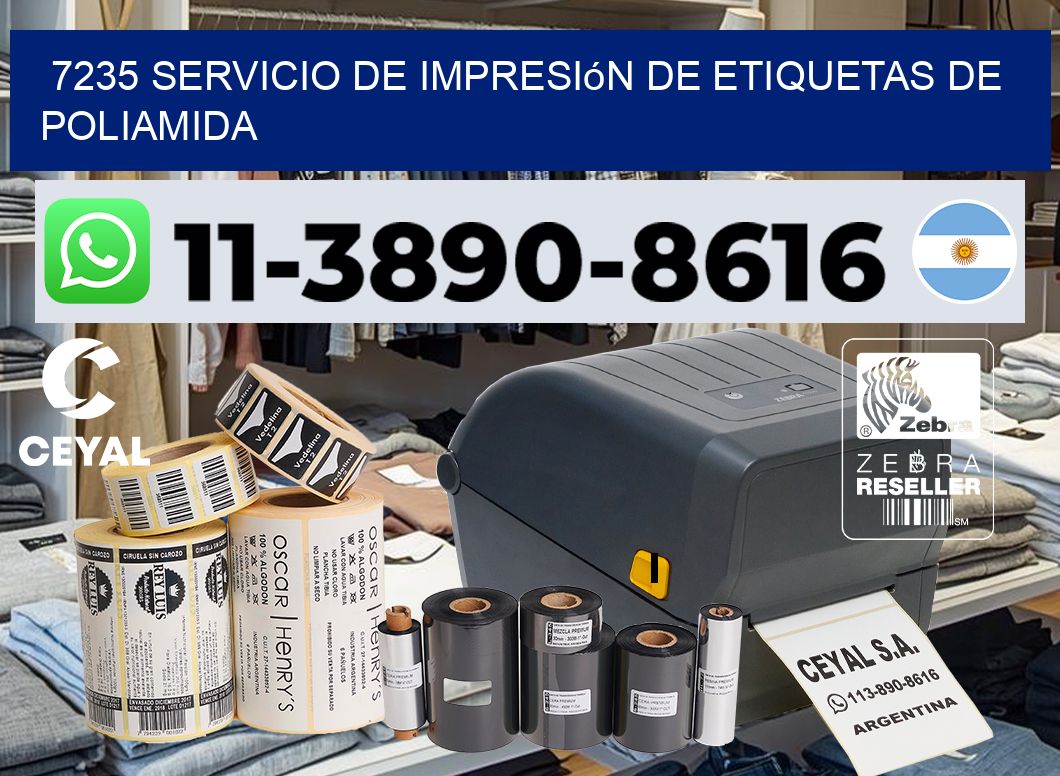 7235 Servicio de impresión de etiquetas de poliamida