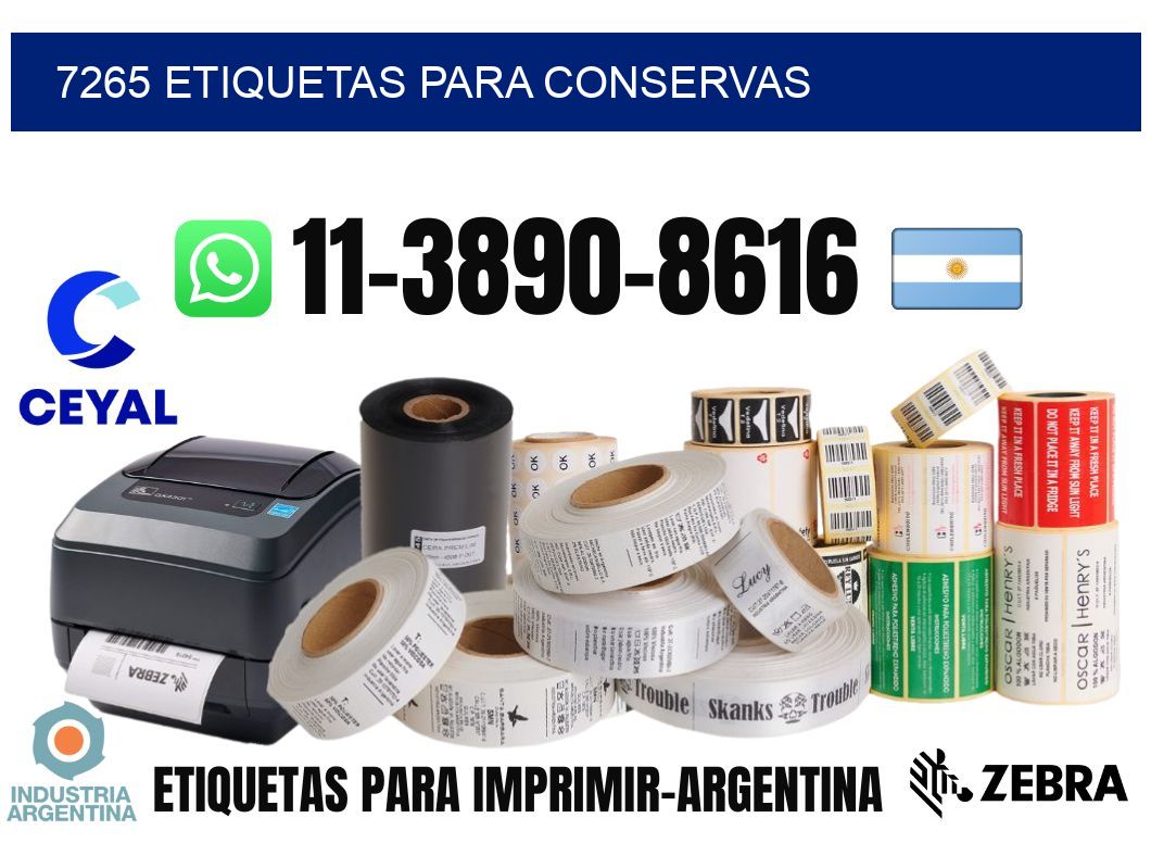 7265 Etiquetas para conservas