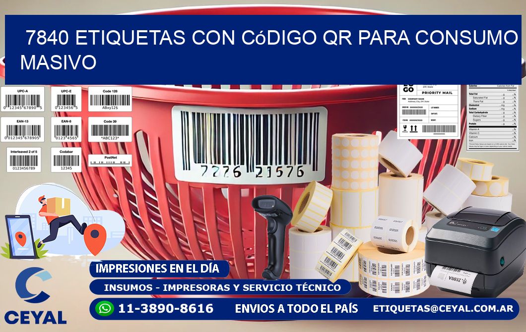 7840 Etiquetas con código QR para consumo masivo