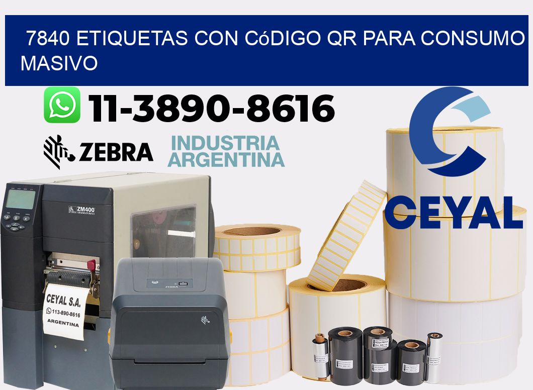 7840 Etiquetas con código QR para consumo masivo