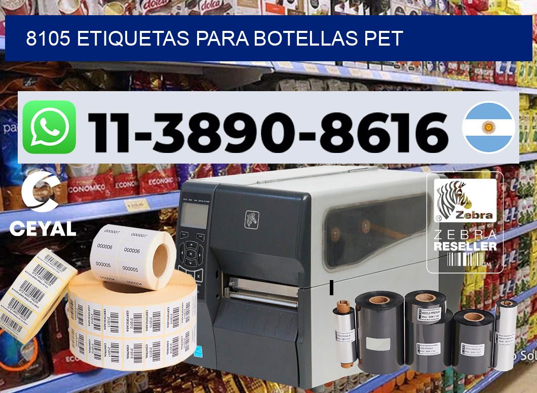 8105 Etiquetas para botellas PET