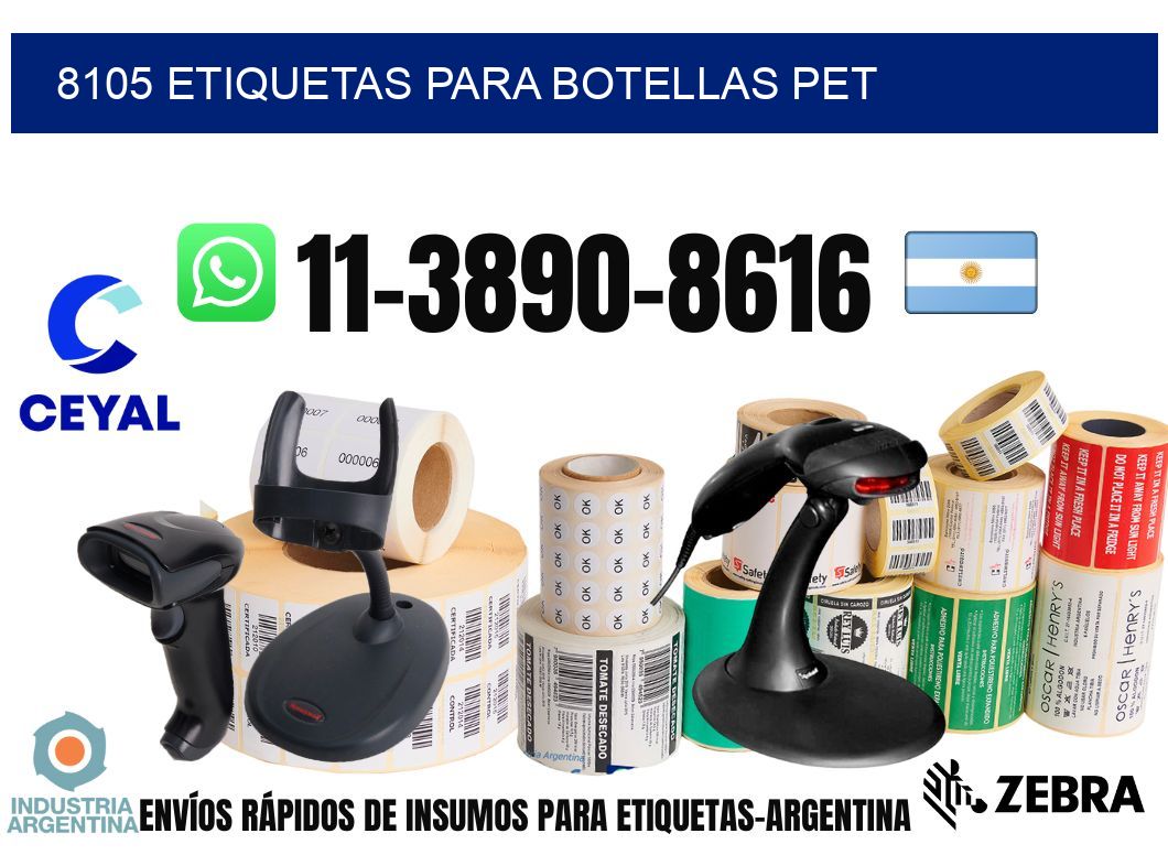 8105 Etiquetas para botellas PET