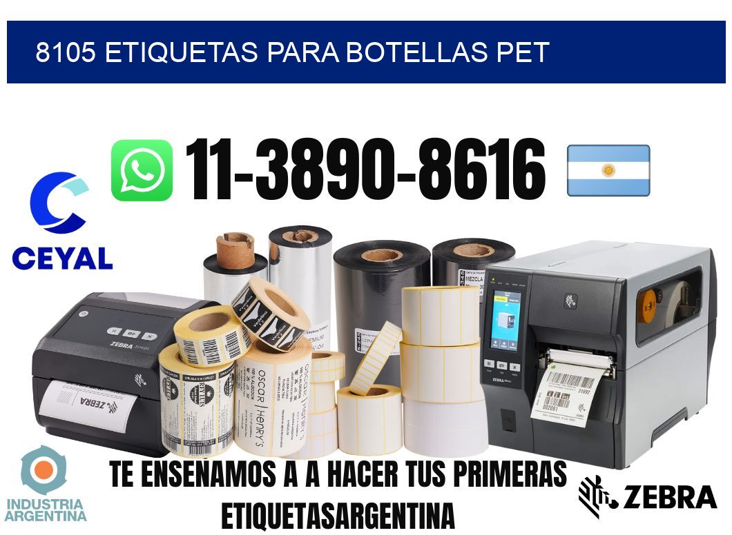 8105 Etiquetas para botellas PET