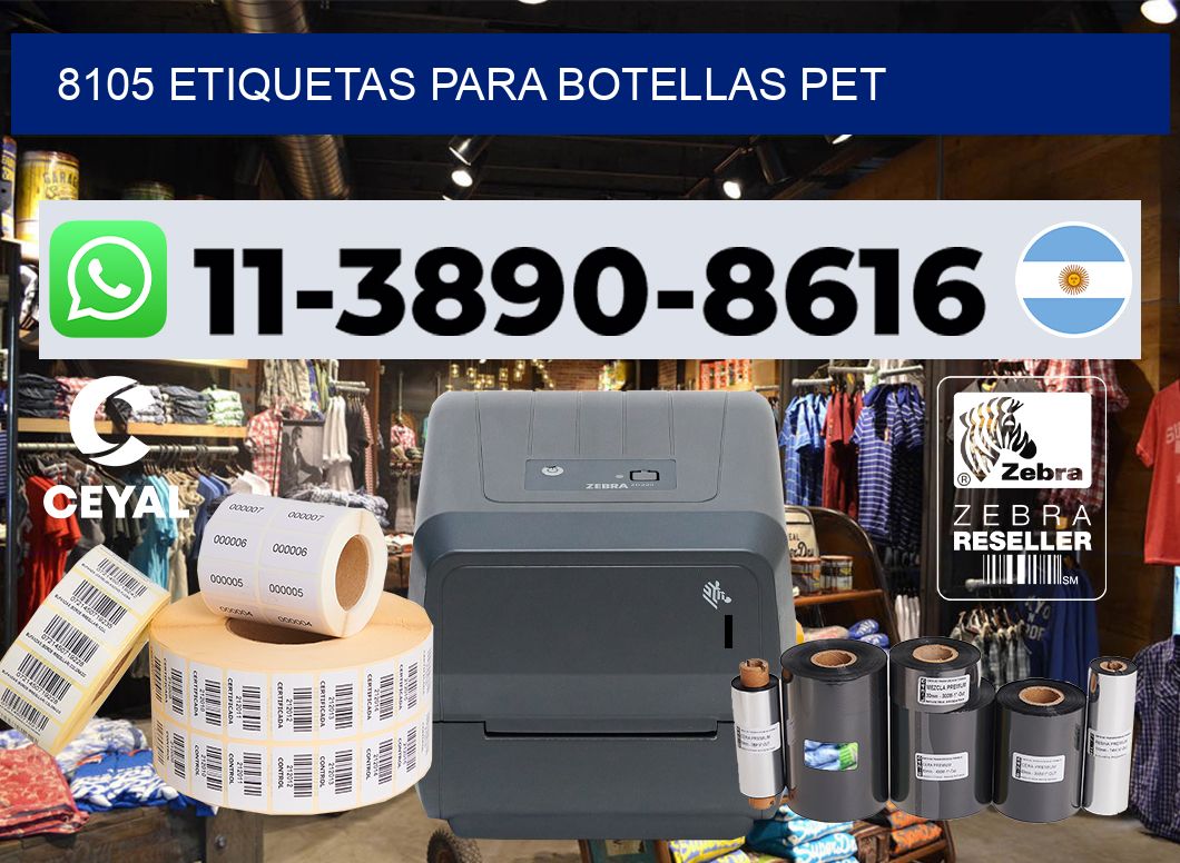 8105 Etiquetas para botellas PET