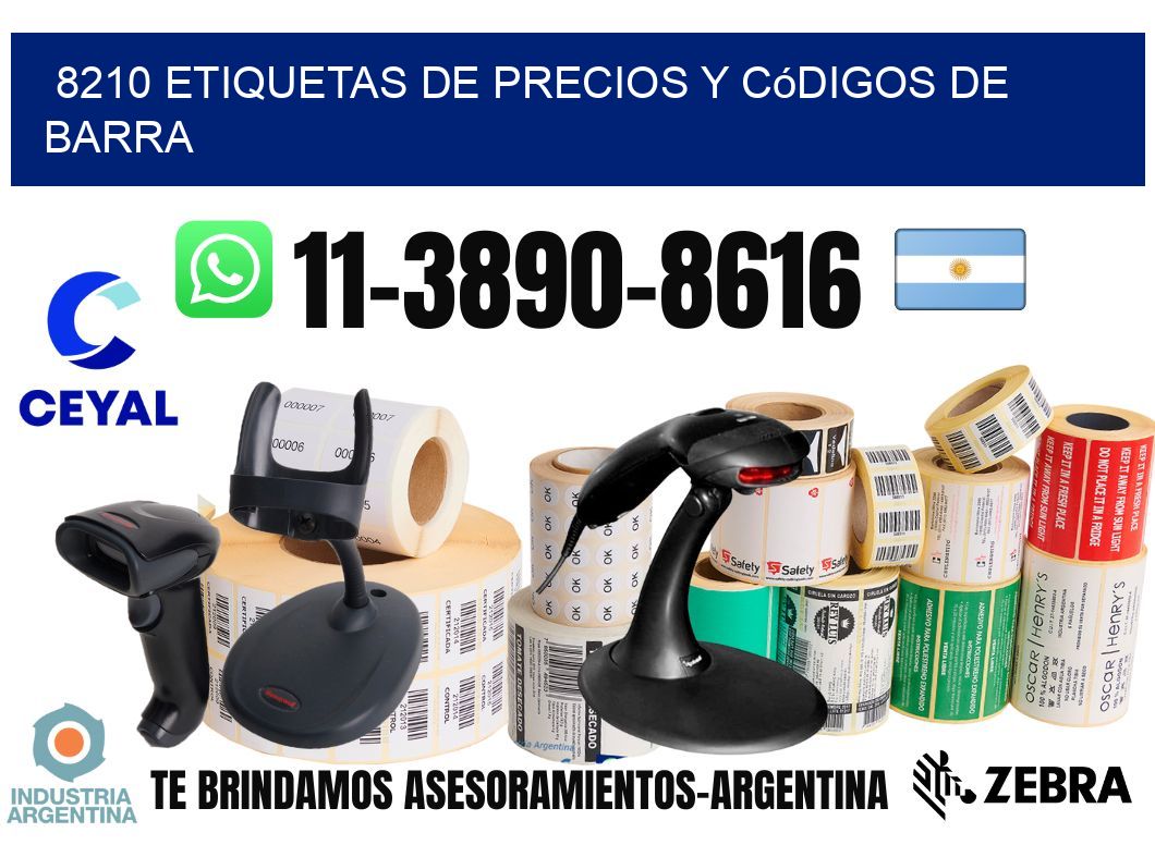 8210 Etiquetas de precios y códigos de barra