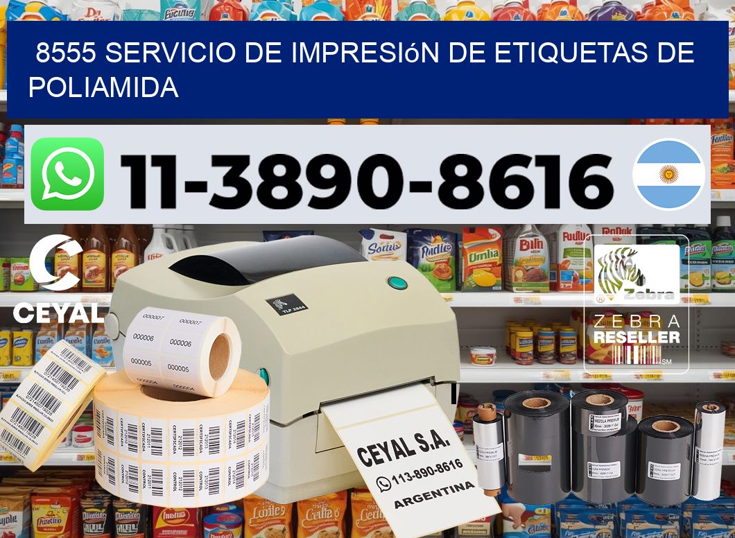 8555 Servicio de impresión de etiquetas de poliamida