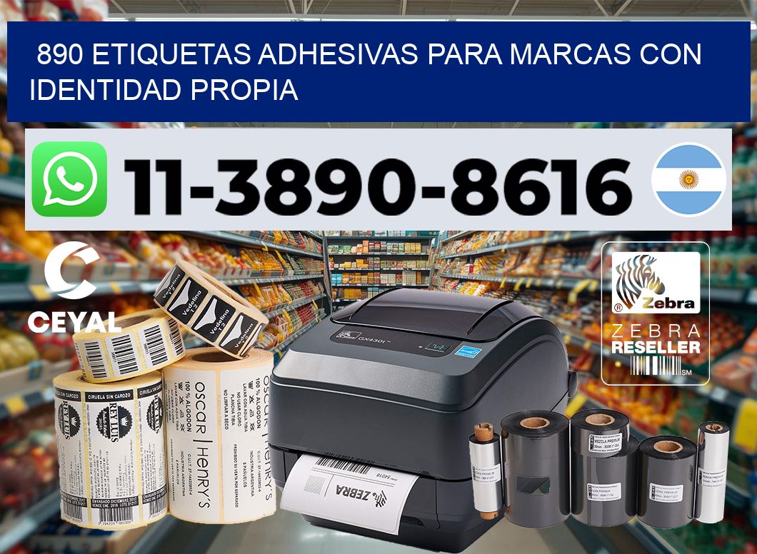 890 Etiquetas adhesivas para marcas con identidad propia