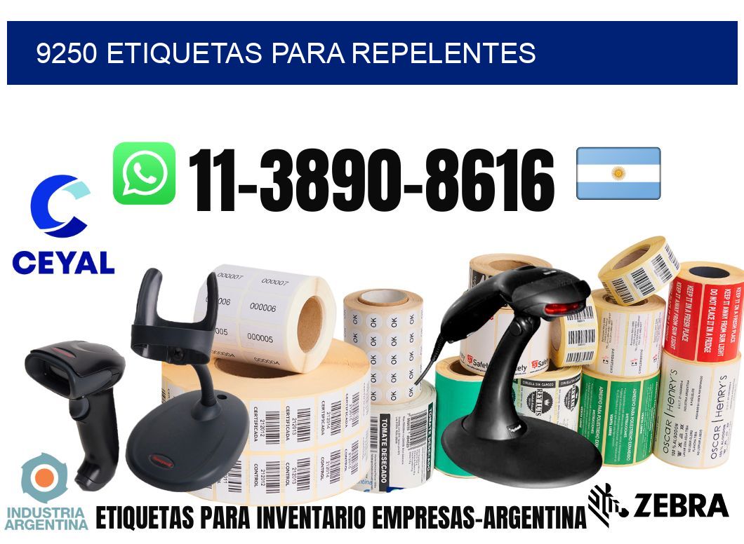 9250 Etiquetas para repelentes