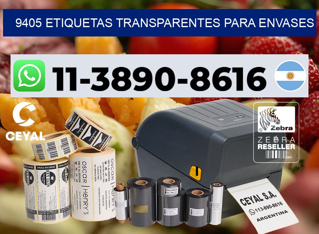 9405 Etiquetas transparentes para envases