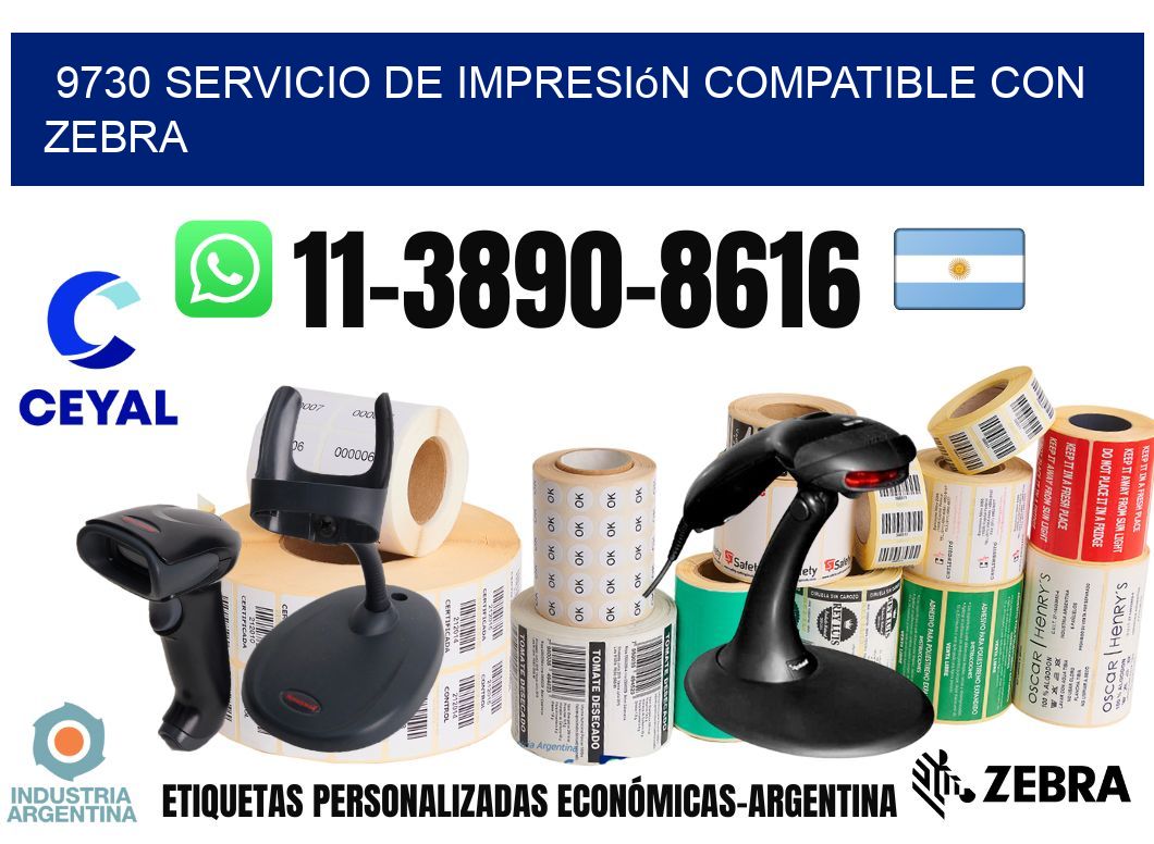 9730 Servicio de impresión compatible con Zebra