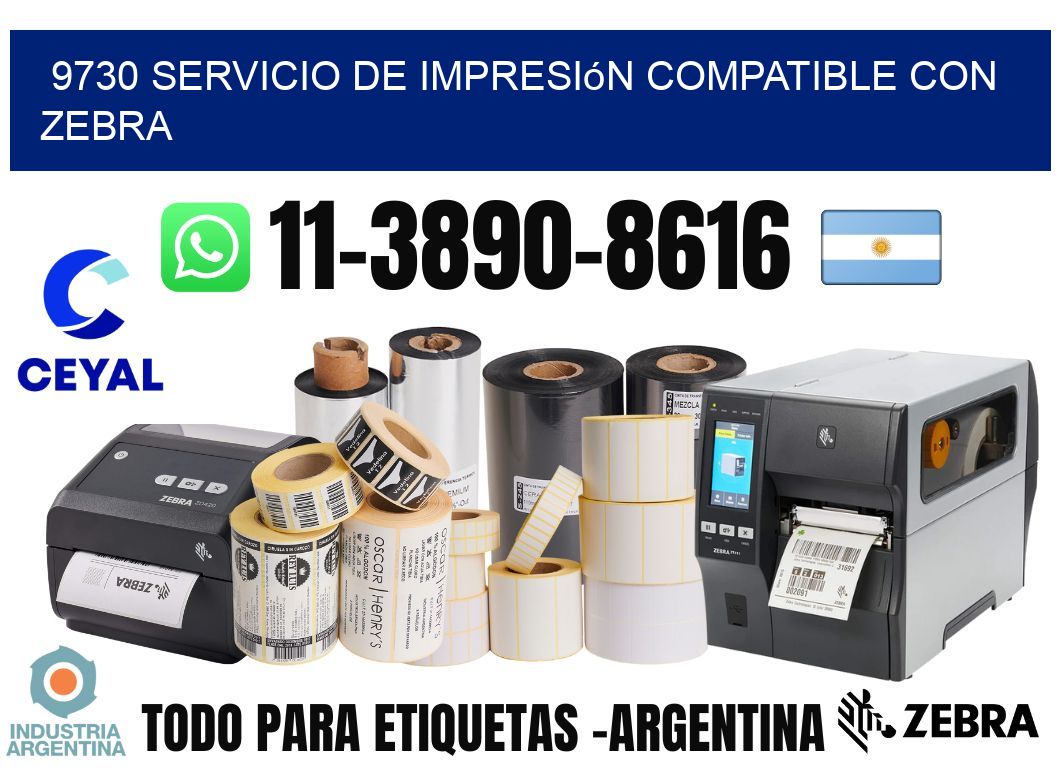 9730 Servicio de impresión compatible con Zebra
