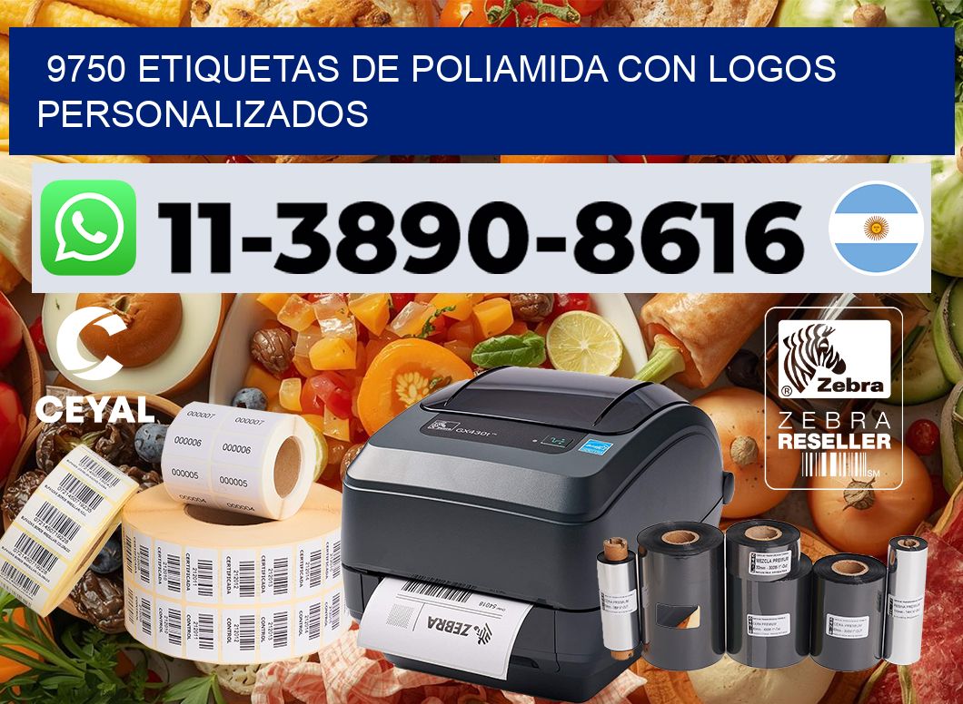 9750 Etiquetas de poliamida con logos personalizados