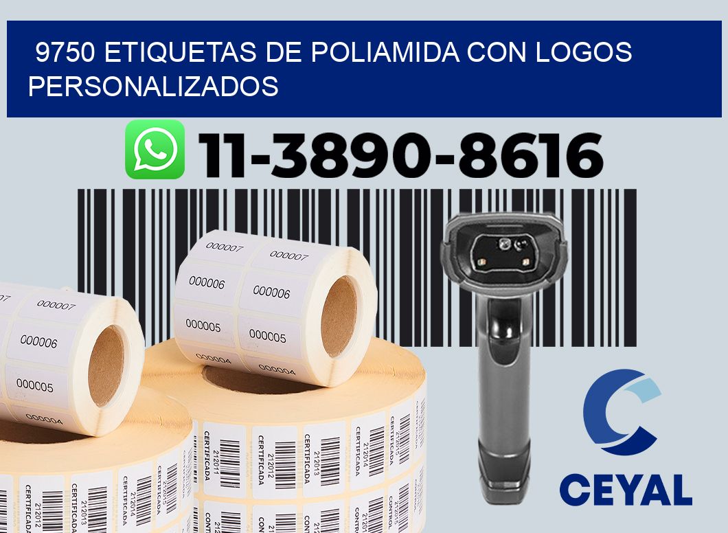 9750 Etiquetas de poliamida con logos personalizados