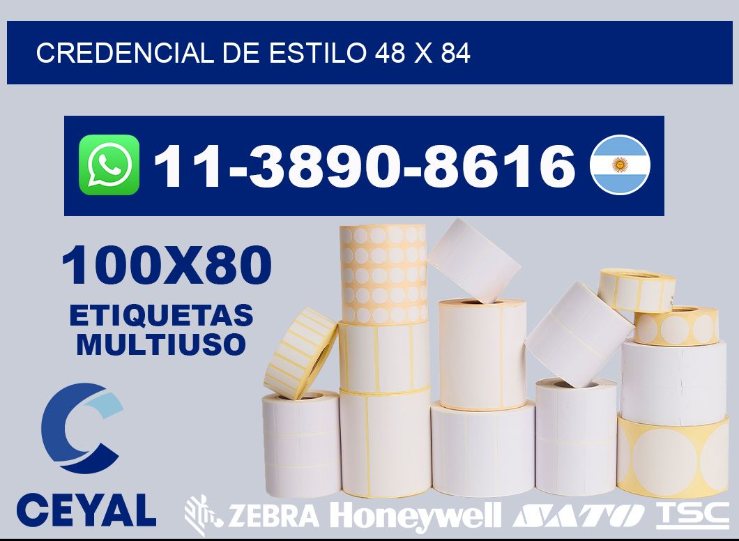 Credencial de estilo 48 x 84