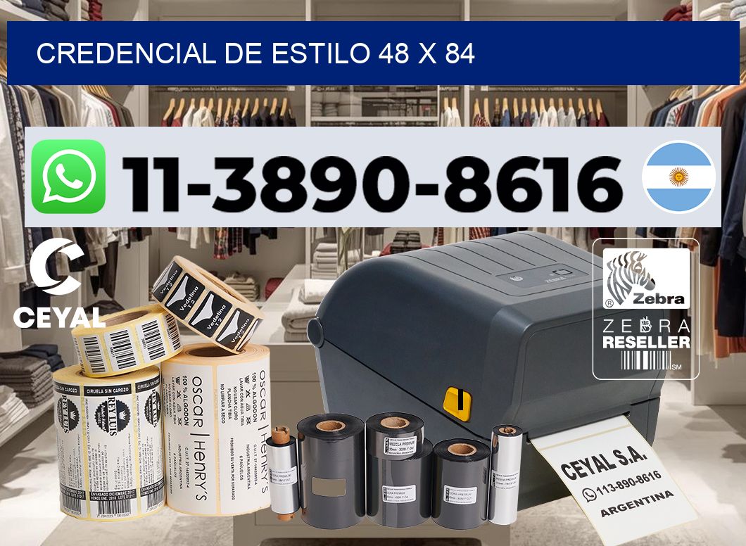 Credencial de estilo 48 x 84