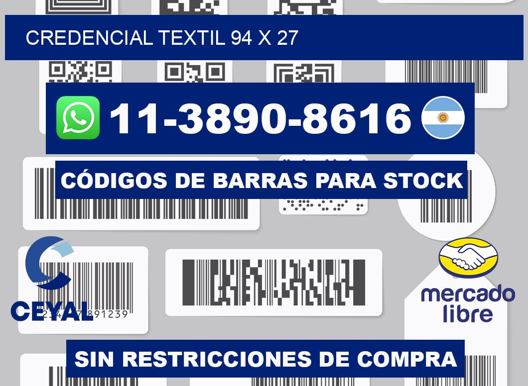 Credencial textil 94 x 27
