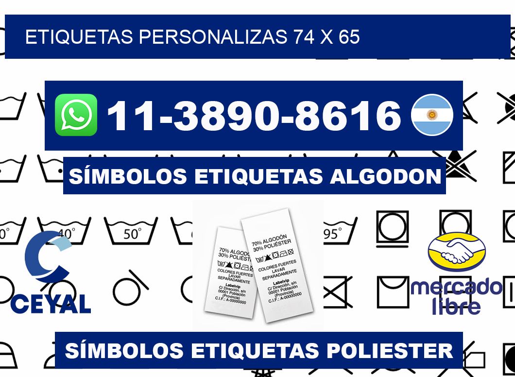 ETIQUETAS PERSONALIZAS 74 x 65