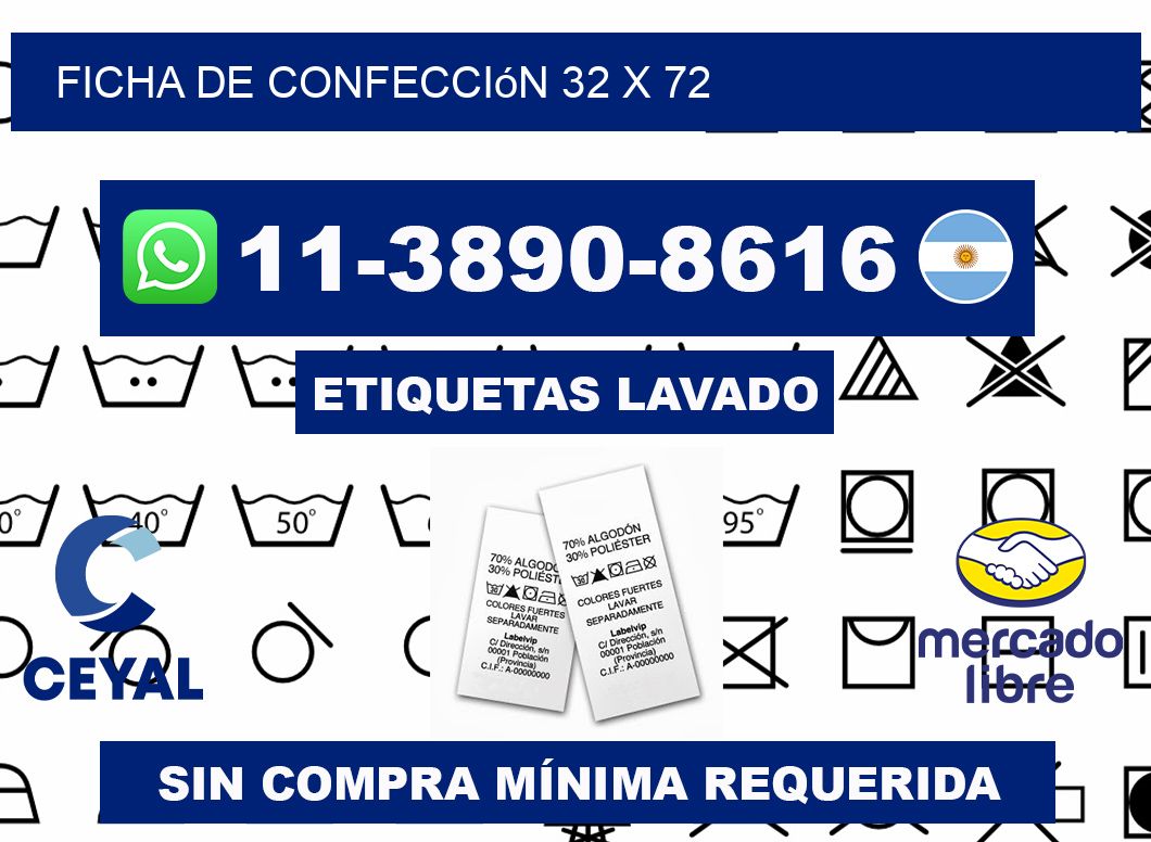 Ficha de confección 32 x 72