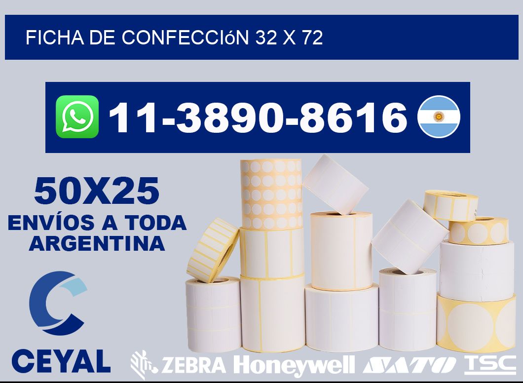 Ficha de confección 32 x 72