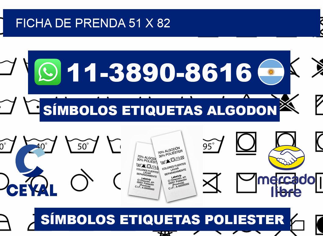Ficha de prenda 51 x 82