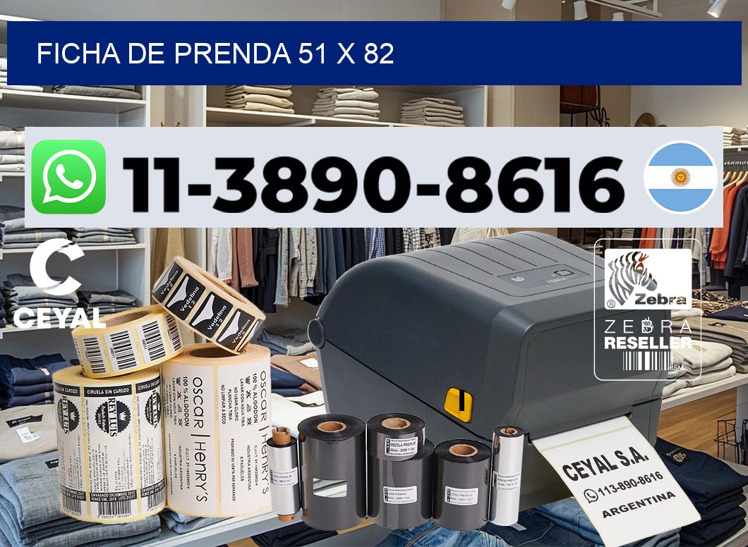 Ficha de prenda 51 x 82