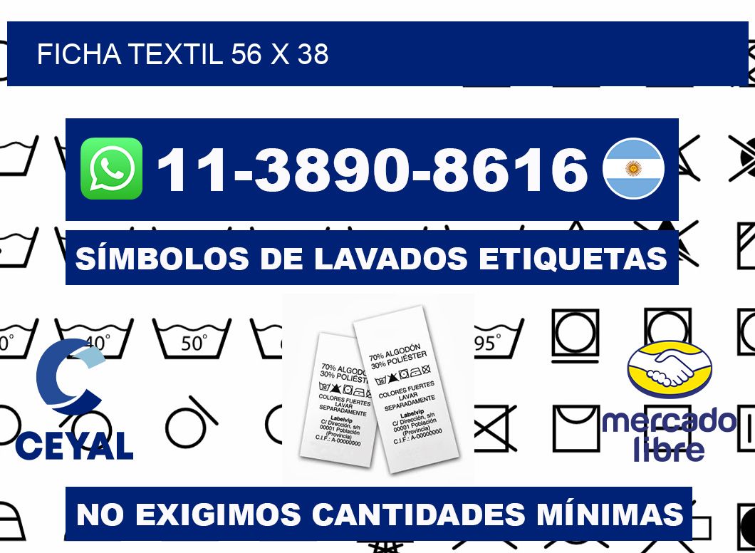 Ficha textil 56 x 38