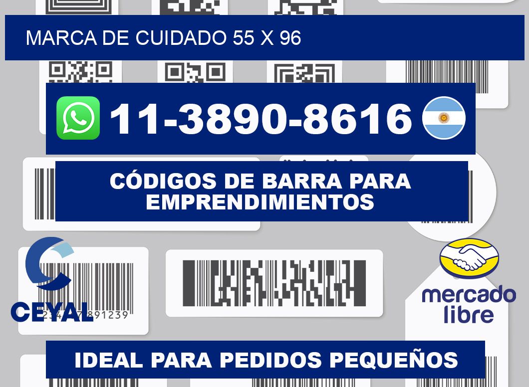 Marca de cuidado 55 x 96