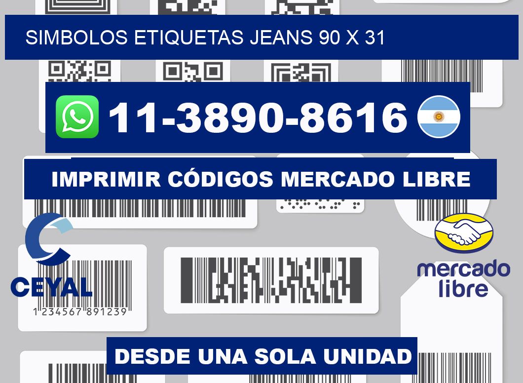 SIMBOLOS ETIQUETAS JEANS 90 x 31