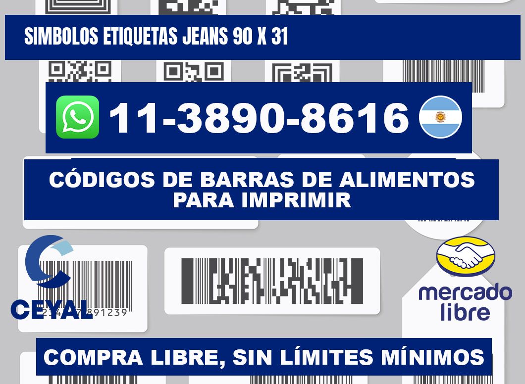 SIMBOLOS ETIQUETAS JEANS 90 x 31