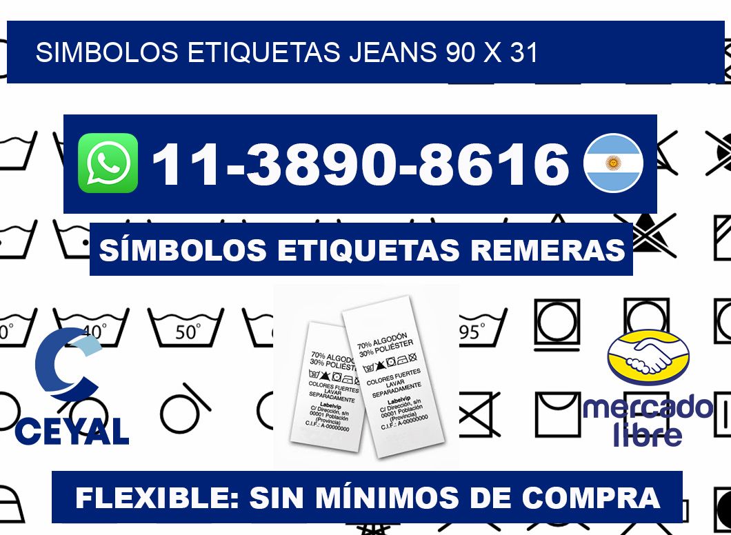 SIMBOLOS ETIQUETAS JEANS 90 x 31
