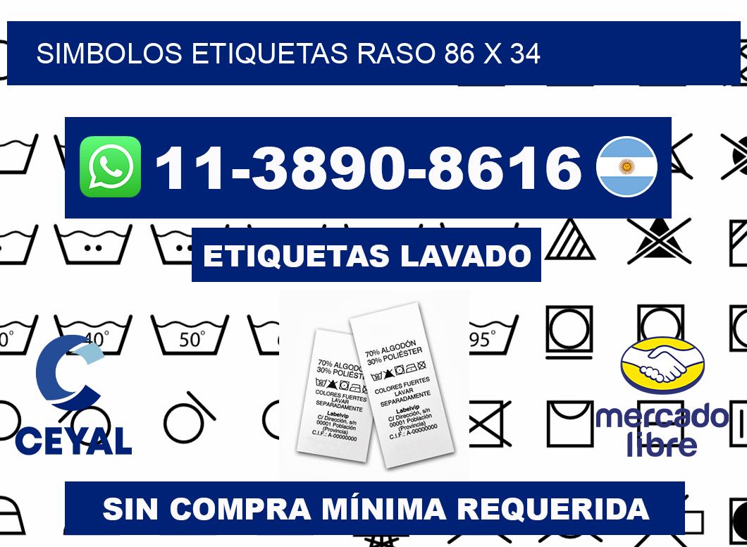 SIMBOLOS ETIQUETAS RASO 86 x 34