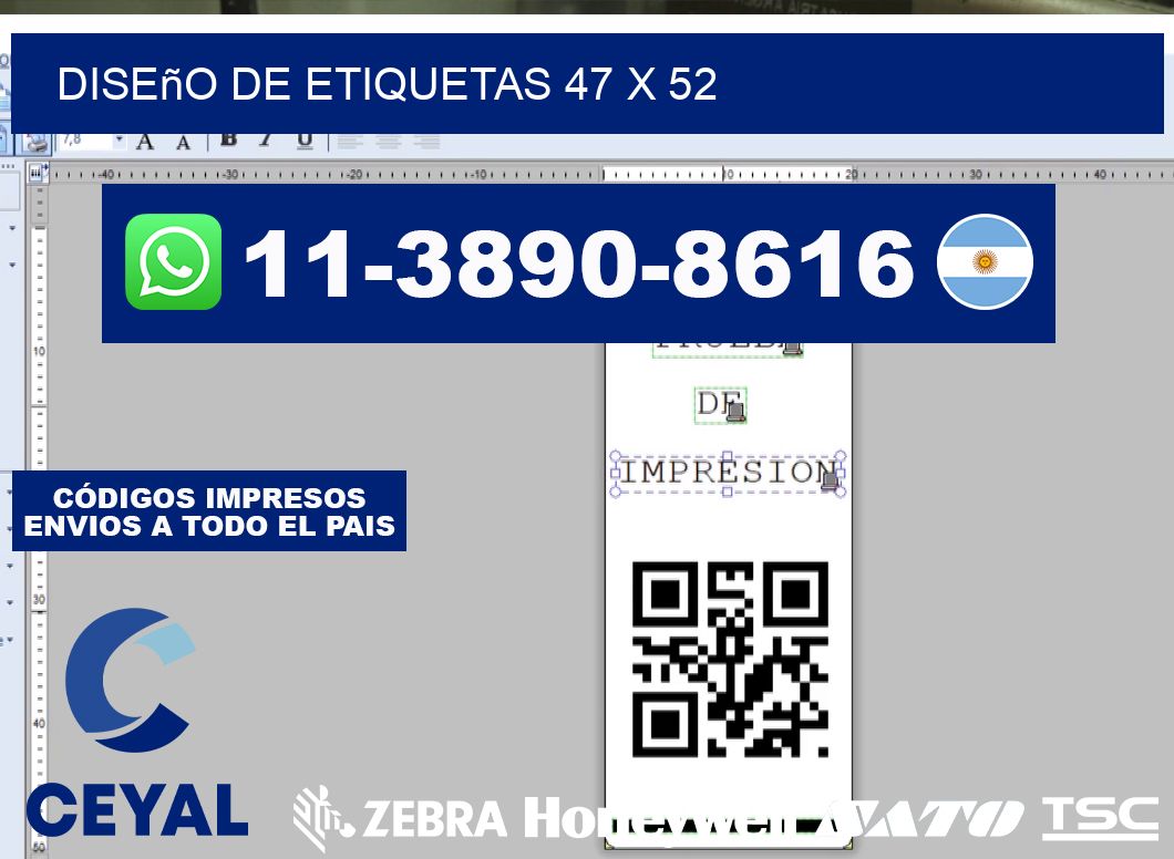 diseño de etiquetas 47 x 52