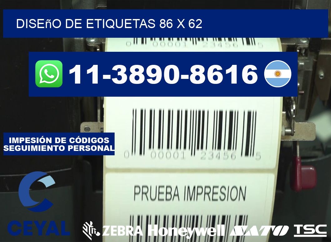 diseño de etiquetas 86 x 62