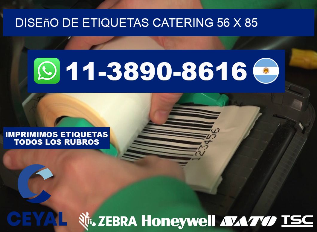 diseño de etiquetas catering 56 x 85