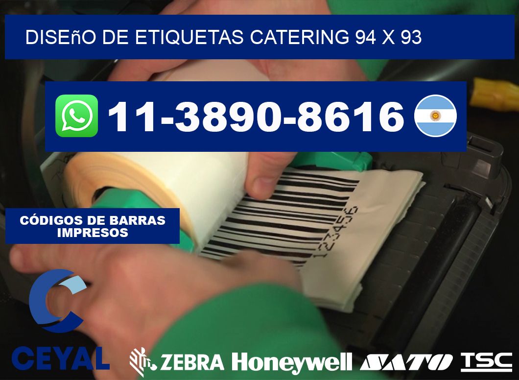 diseño de etiquetas catering 94 x 93