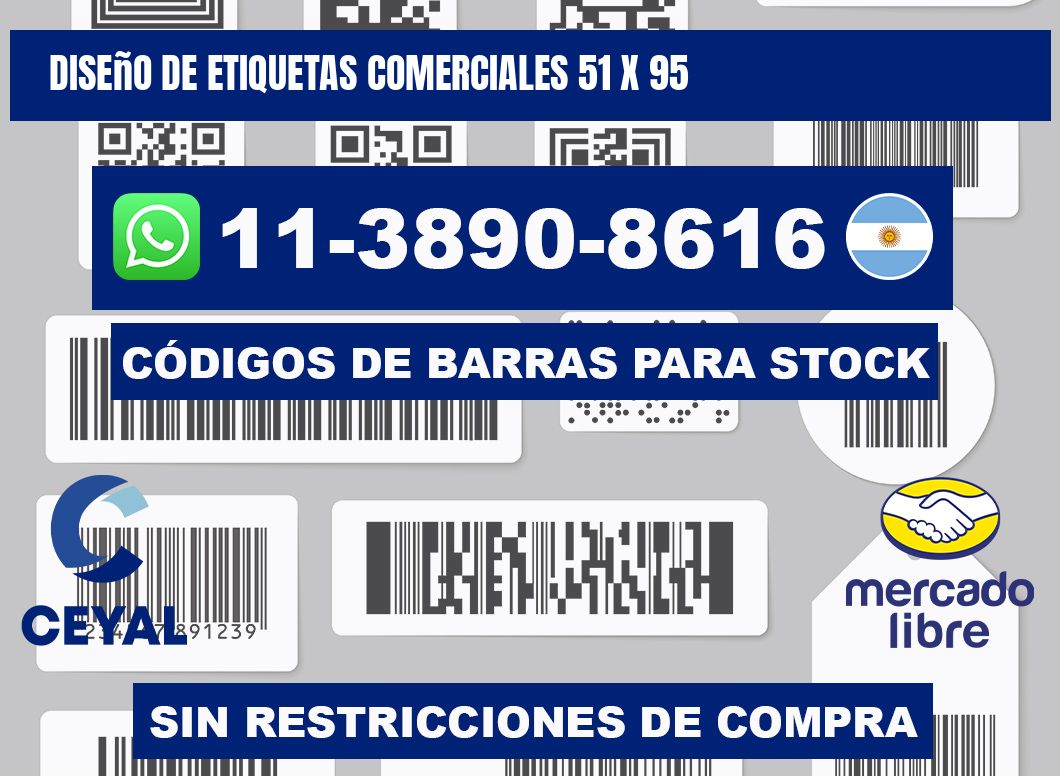 diseño de etiquetas comerciales 51 x 95