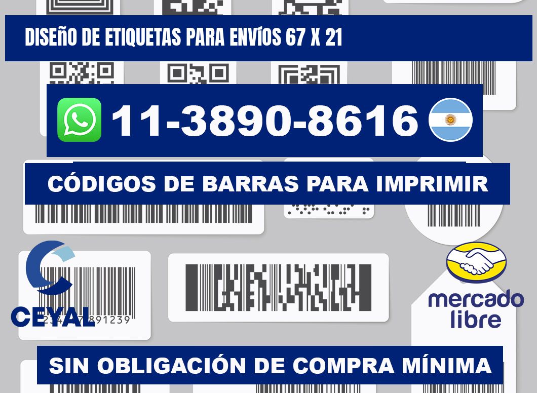 diseño de etiquetas para envíos 67 x 21
