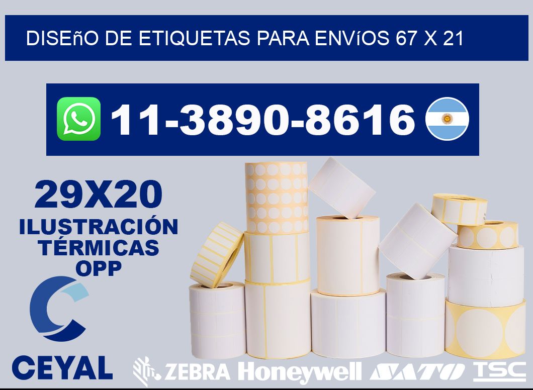 diseño de etiquetas para envíos 67 x 21