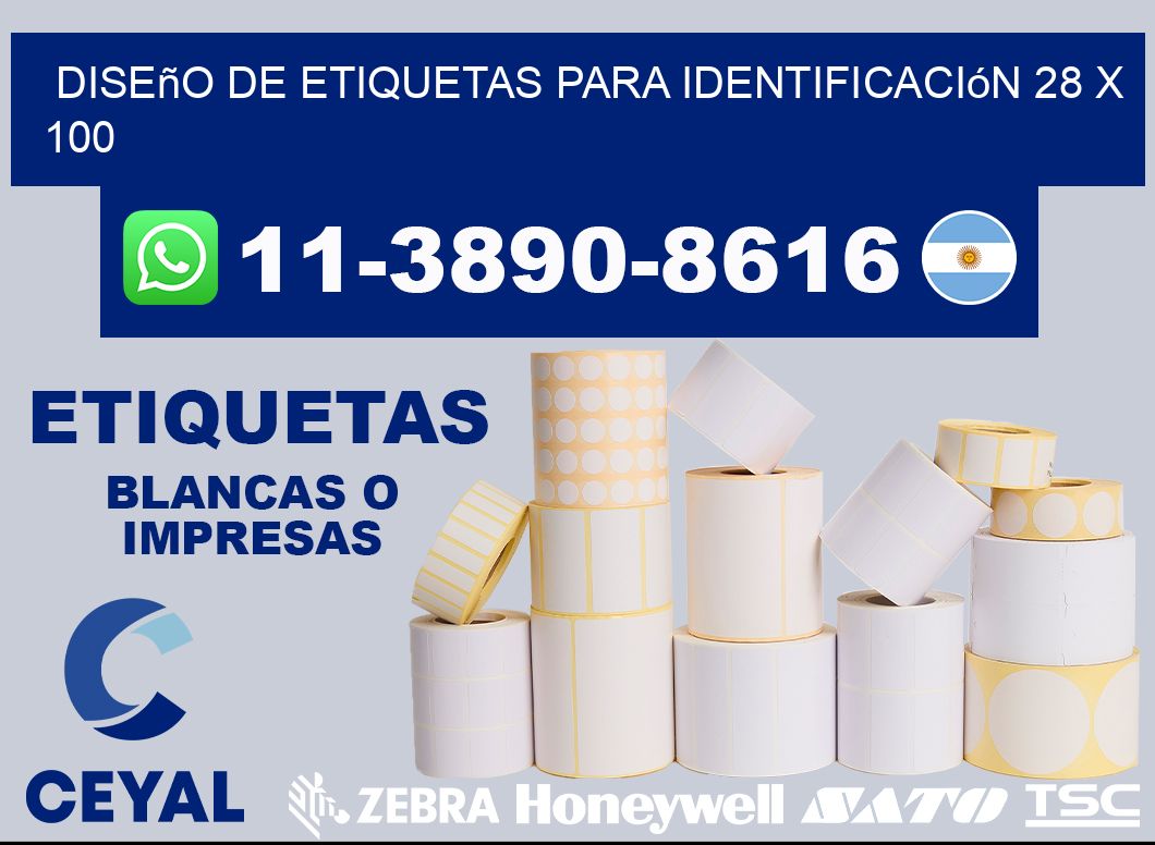 diseño de etiquetas para identificación 28 x 100