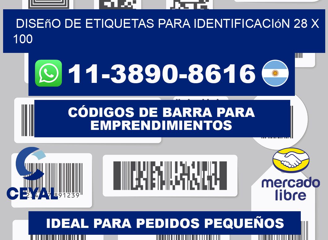 diseño de etiquetas para identificación 28 x 100