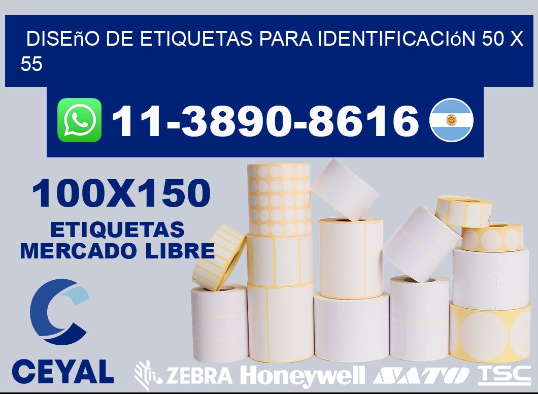 diseño de etiquetas para identificación 50 x 55